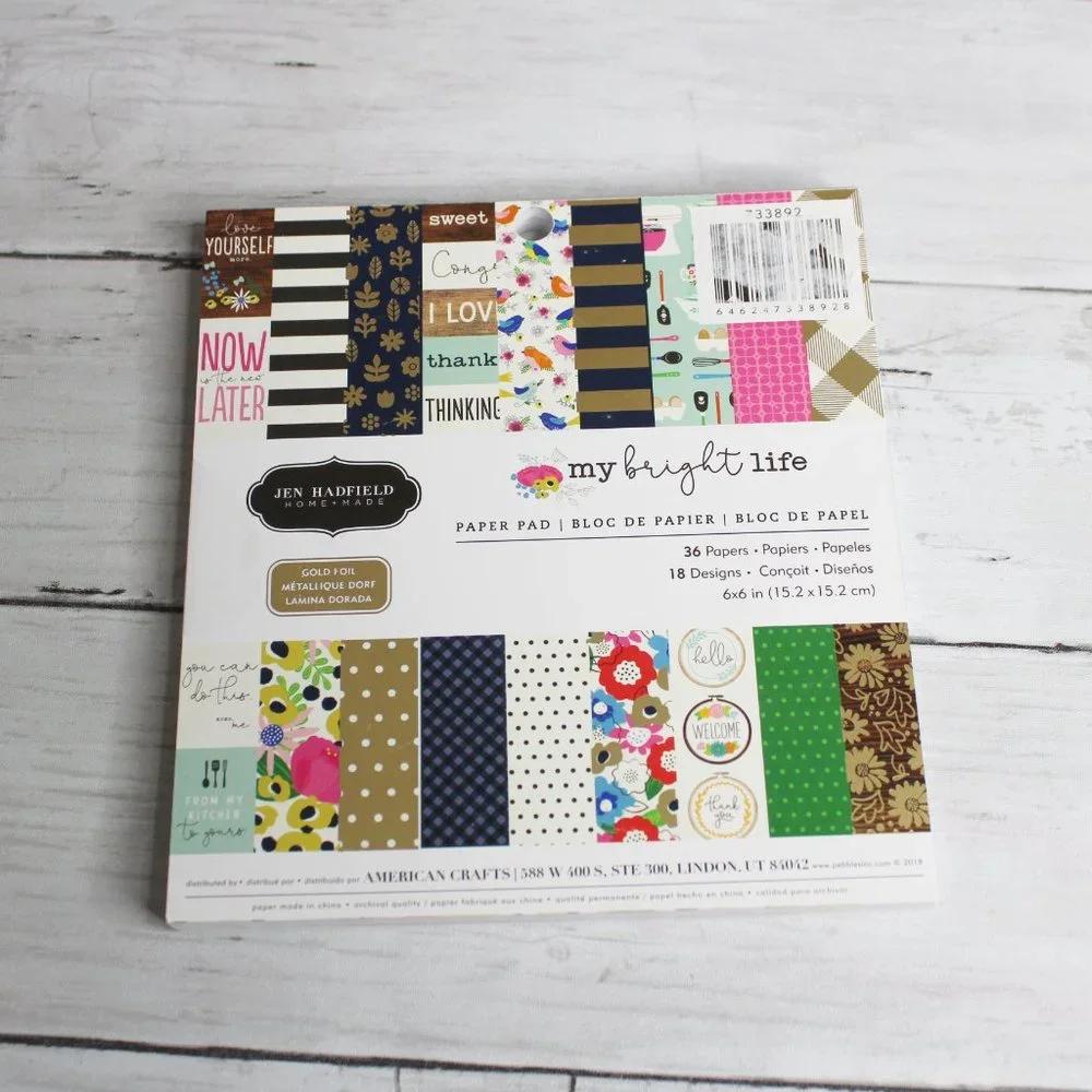 Jen Hadfield Scrapbook Cardstock Paper Pad 6